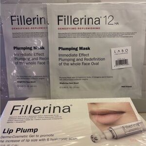Fillerina Lip Plump & 2 Plumping Face Masks New